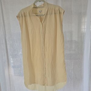 Wilfred Pale Yellow Sleeveless Button-Down Tunic